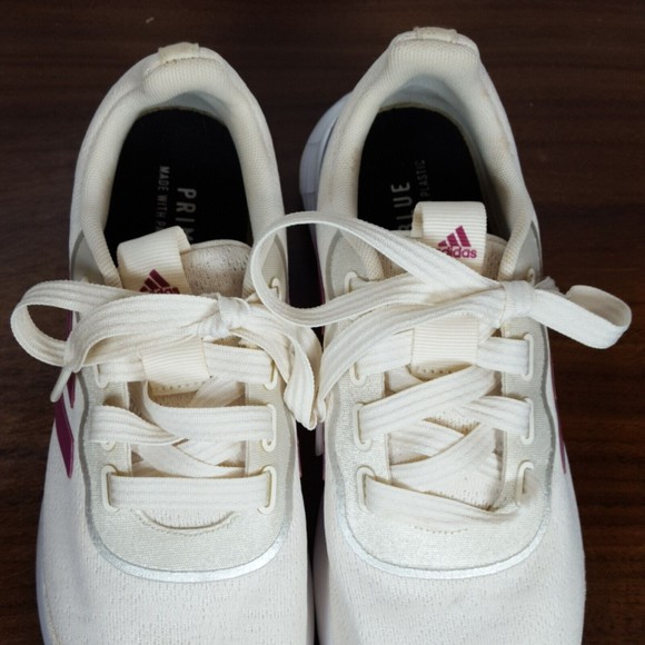 Adidas Womens QT Racer FY5679 Off White Running Shoes Sneakers Sz 7 EUC - Picture 5 of 10